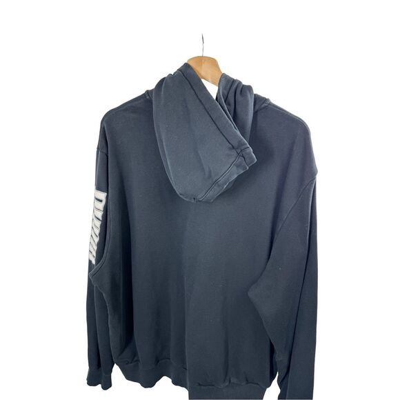 Puma Black Zip up Sweater Hoodie Men's Sweatshirt Embroidered Logo Size XXL - Picture 5 of 13